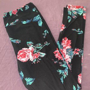 LuLaRoe Leggings - Rose Print